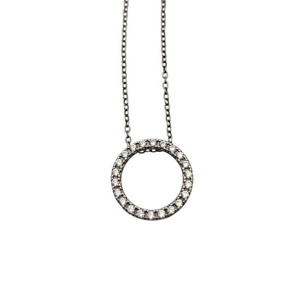 925 CZ Circle of Life Necklace - Picture 1 of 6